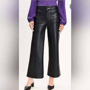 LOFT Black Faux Leather Pants